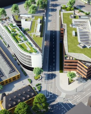 Vogelperspektive auf den Campus